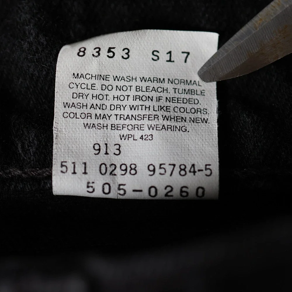 Vintage Levis 505 Jeans Mens 28x32 Black Regular Fit Straight Leg USA Made 1993